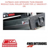 OUTBACK 4WD INTERIORS TWIN DRAWER MODULE DUAL ROLLER FLOOR FOR LC WAGON 07-ON